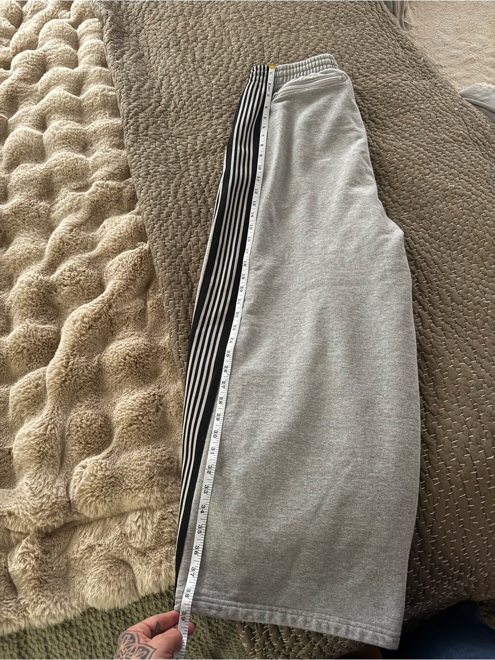 Needles x LHP 100% Cotton Grey Sweatpants - Picture 6 of 9